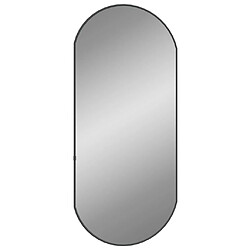 Avis Maison Chic Miroir mural | Miroir Décoration pour Maison Salle de Bain Noir 80x35 cm Ovale -GKD37863