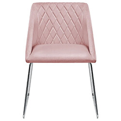 Beliani Chaise de salle à manger ARCATA Set de 2 Velours Rose pas cher