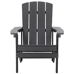 Acheter Beliani Chaise de jardin ADIRONDACK Gris foncé