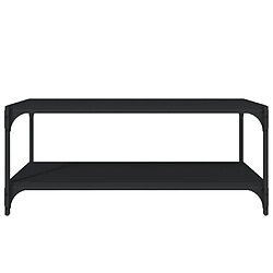 Acheter vidaXL Meuble TV Noir 100x33x41 cm Bois d'ingénierie et acier