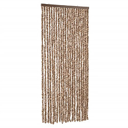 vidaXL Rideau anti-mouches beige et marron foncé 90x220 cm chenille