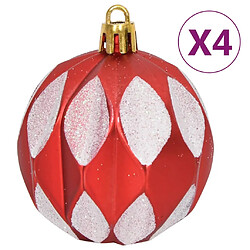 Acheter vidaXL Ensemble de boules de Noël 64 pcs Rouge et blanc