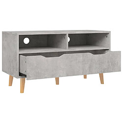 Avis vidaXL Meuble TV gris béton 90x40x48,5 cm bois d'ingénierie