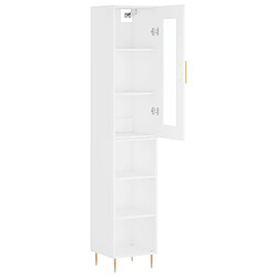 Avis vidaXL Buffet haut Blanc 34,5x34x180 cm Bois d'ingénierie