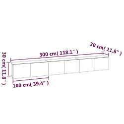 vidaXL Ensemble de meubles TV 3 pcs Chêne marron Bois d'ingénierie pas cher