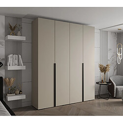 Abiks Meble Armoire Inova 1 À Portes Battantes 236,7/200/47 4 Portes (gris/nero)