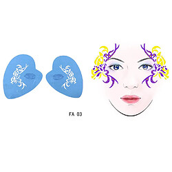 1 set de gabarits de maquillage pour le visage réutilisables Fesetival 01.