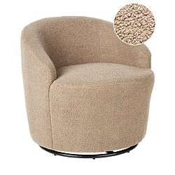 Beliani Fauteuil DAVIK Bouclé Taupe