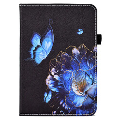 Etui en PU avec support et porte-cartes papillon et fleur pour votre Apple iPad mini (2021)