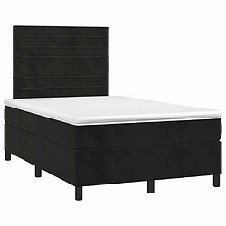 Avis Maison Chic Lit Adulte - Lit simple Lit à sommier tapissier avec matelas moelleux - Meuble de Chambre - Noir 120x200 cm Velours -MN51638