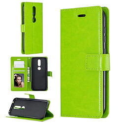 Wewoo Housse Coque Etui à rabat horizontal pour Nokia 4.2 Crazy Horse Texture avec supportfentes cartesportefeuille et cadre photo Vert