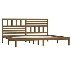 Avis Maison Chic Lit adulte - Lit simple Cadre de lit,Structure du lit Contemporain Marron miel Bois de pin massif 200x200 cm -MN30894