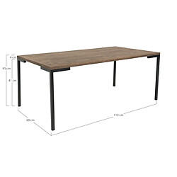 EPIKASA Table Basse Lugano, Marron, Bois, 110x60x45 cm pas cher