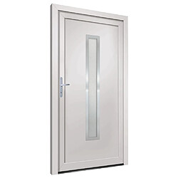 Avis vidaXL Porte d'entrée Blanc 98x200 cm PVC