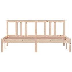 Acheter Maison Chic Lit adulte - Lit simple Cadre de lit,Structure du lit Contemporain bois massif 150x200 cm très grand -MN66114