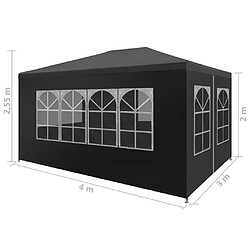 vidaXL Tente de réception 3 x 4 m Anthracite pas cher