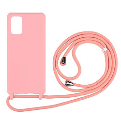 Coque en TPU durable avec sangle multifonction rose pour votre Samsung Galaxy S20 Plus