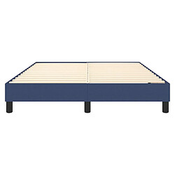 Acheter vidaXL Cadre de lit sans matelas bleu 140x190 cm tissu