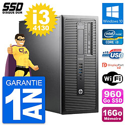 PC Tour HP ProDesk 600 G1 Intel Core i3-4130 RAM 16Go SSD 960Go Windows 10 Wifi - Occasion