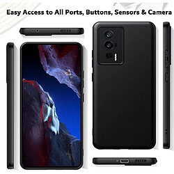 Htdmobiles Coque pour Xiaomi Poco F5 Pro 5G / Redmi K60 / K60 Pro - housse etui silicone gel fine + film ecran - NOIR