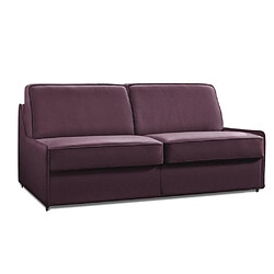 Inside 75 Canapé lit compact 2-3 places ARPEGIO OUVERTURE EXPRESS 120 cm cuir violet sommier lattes RENATONISI matelas BULTEX