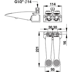 Presto Robinet double pédale P530 3 à 5S NF