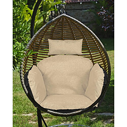 Acheter Coussin de jardin AIO 112x113 cm pour nid de cigogne chaise suspendue imperméable beige