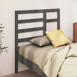 vidaXL Tête de lit Gris 81x4x104 cm Bois massif de pin