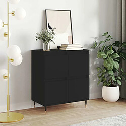 Maison Chic Commode Buffet - Meuble de rangement Noir 60x35x70 cm Bois d'ingénierie -GKD84654