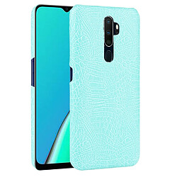 Wewoo Coque Rigide Pour Oppo A9 2020 / A5 2020 / A11X Crocodile antichoc Texture PC + PU Case Light gren