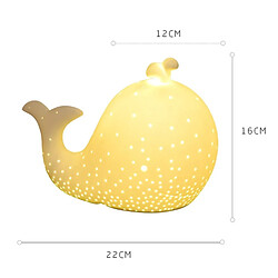 Universal Créatif céramique mignonne baleine lampe à LED chambre à coucher thème lampe à chambre cadeaux enfants dessin animé table à manger chaude lampe à table | lampe à LED