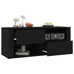 Acheter vidaXL Meuble TV Noir 100x35x40 cm Bois d'ingénierie