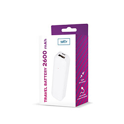 Setty Batterie de Secours 26 000mAh Li-Polymère Puissant Blanc