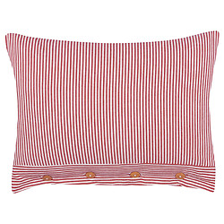 Beliani Coussin AALITA Coton 40 x 60 cm À rayure Rouge