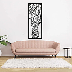 DEKORY Art Mural Femme et Arbre de vie Décoration Murale en Métal - 82x30 cm