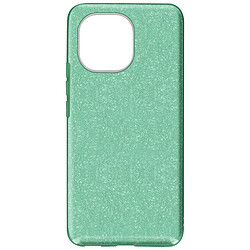 Avizar Coque Xiaomi Mi 11 5G Paillette Amovible Silicone Semi-rigide vert