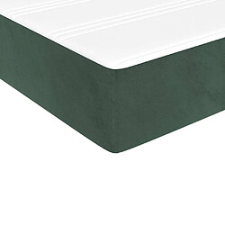 Acheter vidaXL Matelas de lit à ressorts ensachés Vert foncé 140x190x20 cm