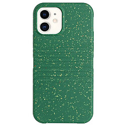 Coque en TPU + paille de blé entièrement biodégradable pour votre iPhone 11 6.1 pouces - vert armé