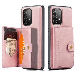 Coque en TPU + PU JEEHOOD détachable 2 en 1 avec béquille or rose pour votre Samsung Galaxy A53 5G