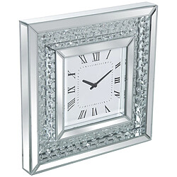 Horloge Murale Alexandra House Living Argenté Verre Brillants 40 x 40 x 4 cm