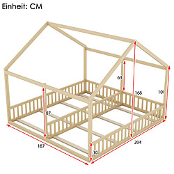 Avis ComfortXL Lit Pour Enfants 90 X 200, Lit 2 En 1, Naturel