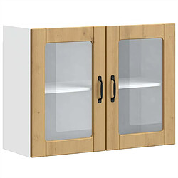 vidaXL Armoire murale de cuisine avec porte en verre Lucca