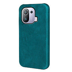 Coque en TPU + PU anti-rayures, antichoc cyan pour votre Xiaomi Mi 11 Pro 4G/5G