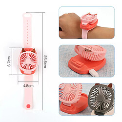 (Gris) Ventilateur de Montre-bracelet Portable pour Enfants Refroidissement par Air Mini Ventilateurs Rechargeables USB Enfants pas cher