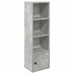 vidaXL Bibliothèque gris béton 31x24x102 cm bois d'ingénierie