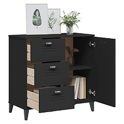 Avis vidaXL Buffet VIKEN noir 80x40x80 cm bois d'ingénierie