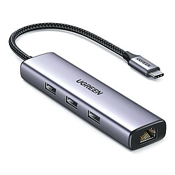 Hub Ugreen CM475 USB C a 4xUSB Negro