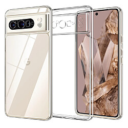 Htdmobiles Coque pour Google Pixel 8 Pro 5G - housse etui silicone gel fine + film ecran - TRANSPARENT TPU