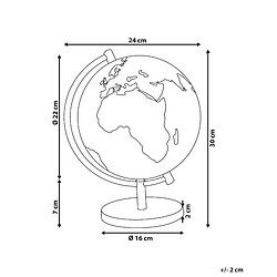 Avis Beliani Globe LED STANLEY Bleu 30 cm