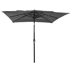 Maison Chic Parasol Jardin | Parasol à 3 niveaux avec mat en aluminium Anthracite 2,5x2,5 m - GKD17675